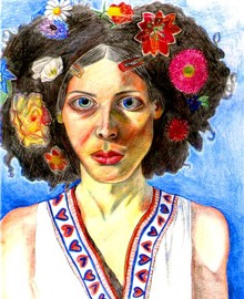 תמונה מס' 12. גיל יפמן, Gi(r)l with flowers