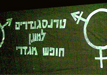 תמונה מס' 15 ב. שלטי סיסמאות טרנסג'נדריות במצעד הגאווה 2008