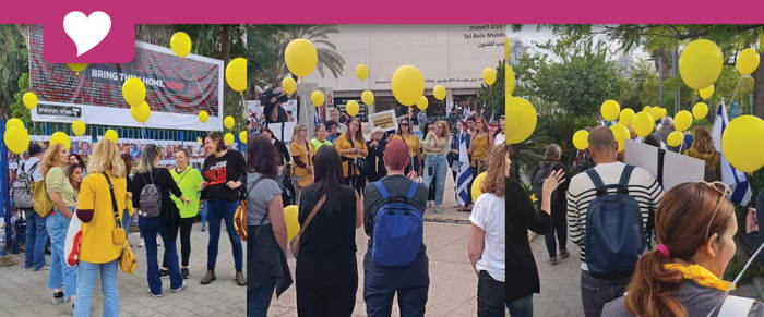 צעדת תמיכה וטקס להבעת תמיכה במשפחות החטופים